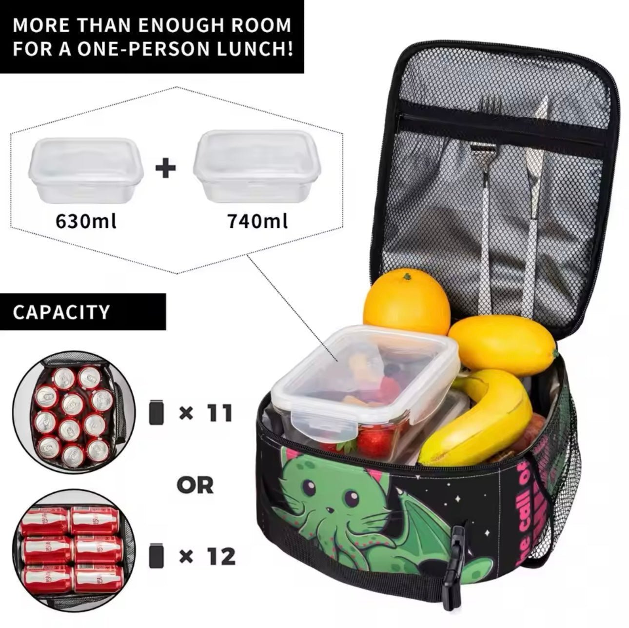 Cat - thulhu Insulated Lunch Bag: Adorably Eldritch and Purr - fectly Practical - MeowMart - MeowMart