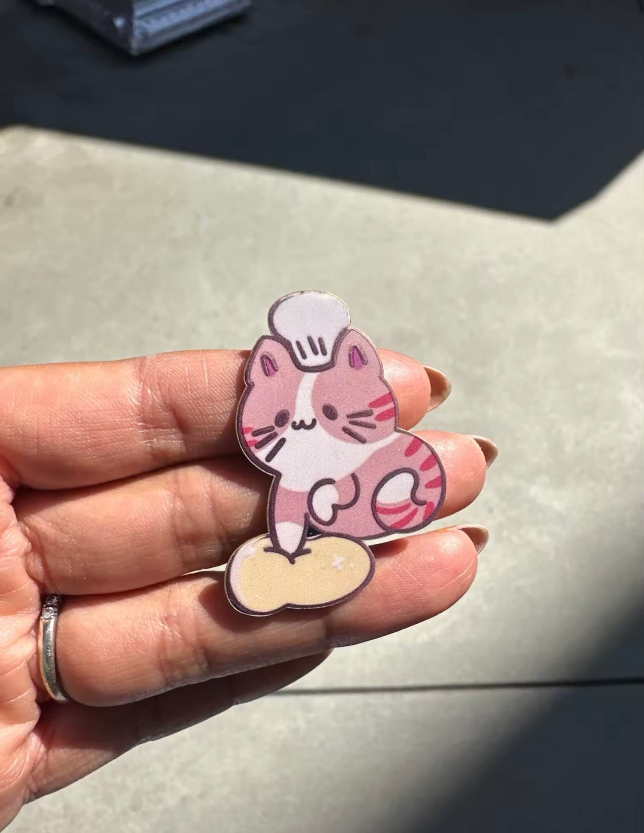 Cute Bread Cat Chef Enamel Pin Animal Lapel Pin - Backpack Clothing Accessories | MeowMart - Jewelry - MeowMart