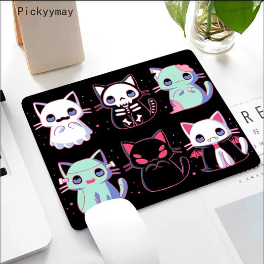 Cute Cartoon Monster Skeleton Ghost Frankenstein Vampire Zombie Demon Cat Computer Mouse Pad - Purrfect Gift | MeowMart - Mouse Pad - MeowMart
