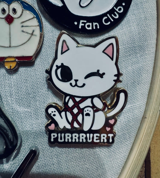 'Purrrvert' Cat Enamel Pin Animal Lapel Pin - Backpack Clothing Accessories | MeowMart - Jewelry - MeowMart