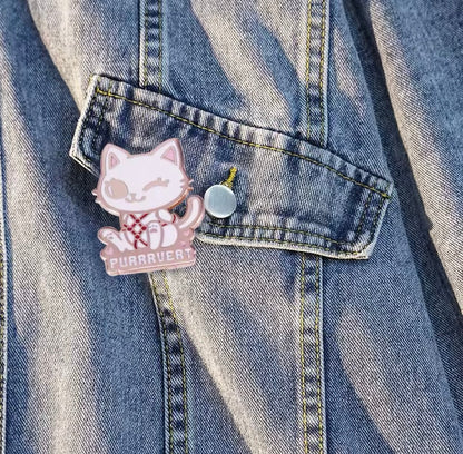 'Purrrvert' Cat Enamel Pin Animal Lapel Pin - Backpack Clothing Accessories | MeowMart - Jewelry - MeowMart